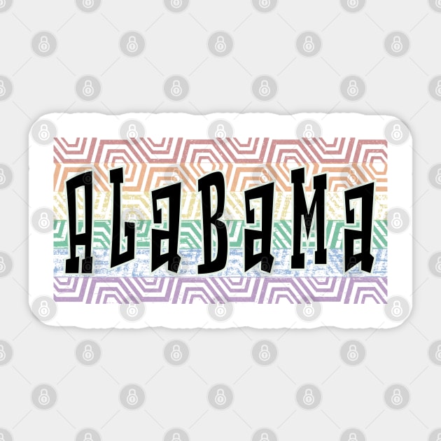 LGBTQ PATTERN AMERICA ALABAMA Sticker by Zodiac BeMac